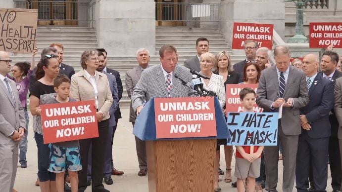 "Unmask Our Children' rally