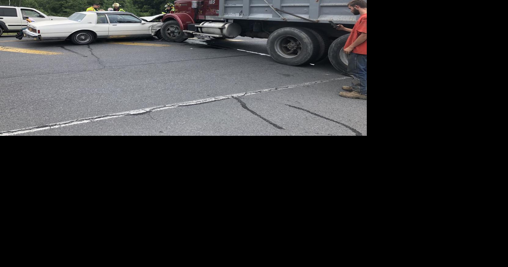 One injured in Queensbury dump truck crash