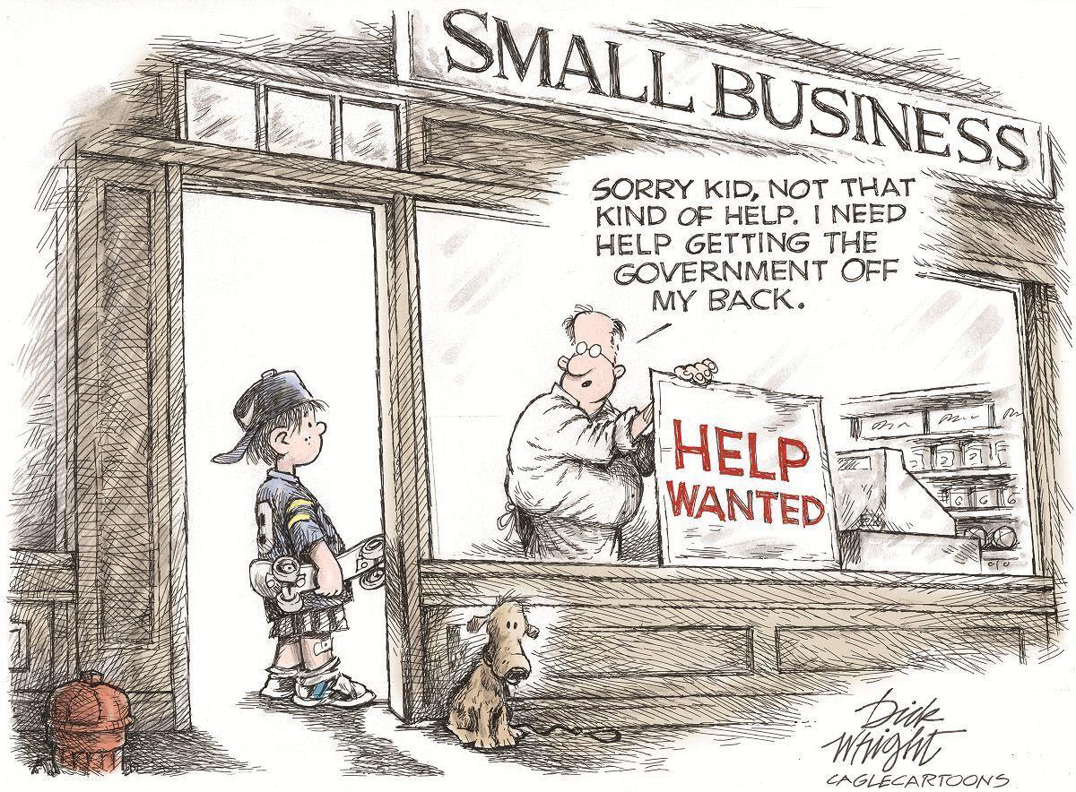 Help wanted cartoon