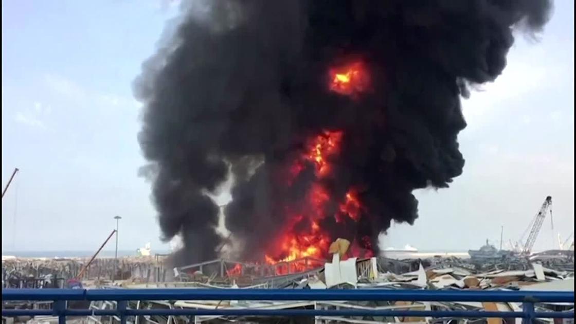 Fire Erupts In Beirut Port Area Just A Month After Blast National Poststar Com