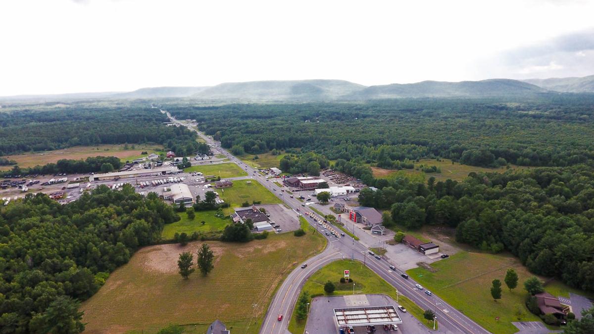 Aerial view of Route 9 looking south in Moreau