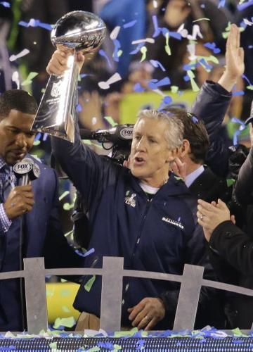 Super Bowl trophy yanked from Seahawks' hands