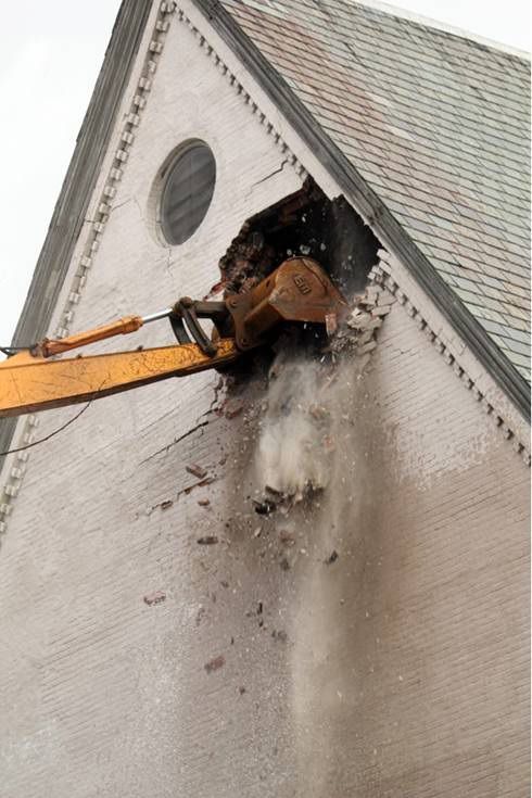 Demolition Begins At Former United Methodist Church In Fort Edward Local