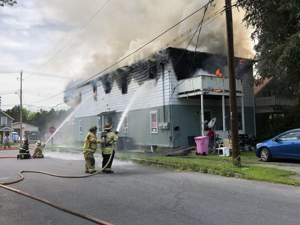 UPDATED Fire tears through apartment building in Hudson Falls