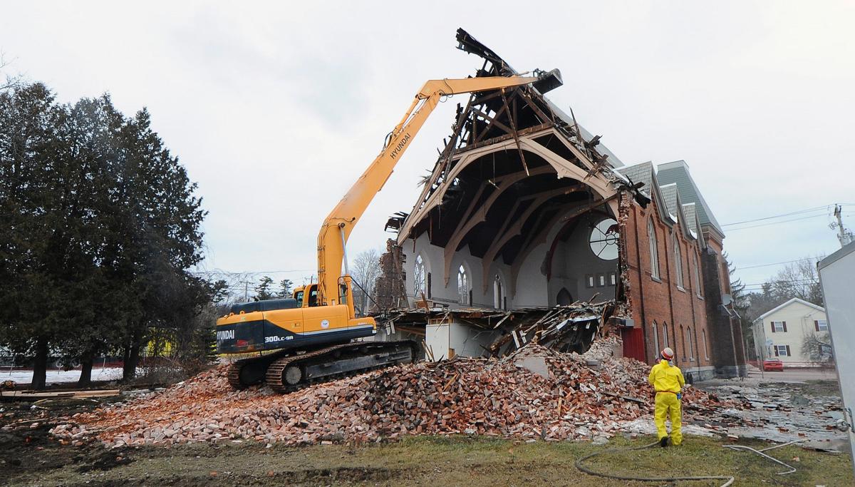 Demolition Begins At Former United Methodist Church In Fort Edward