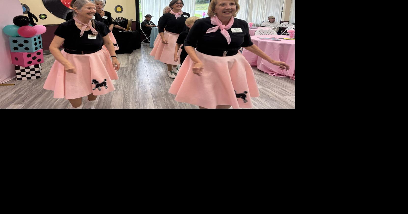 The Hill Country Cloggers perform in poodle skirts at Warren Center Wednesday