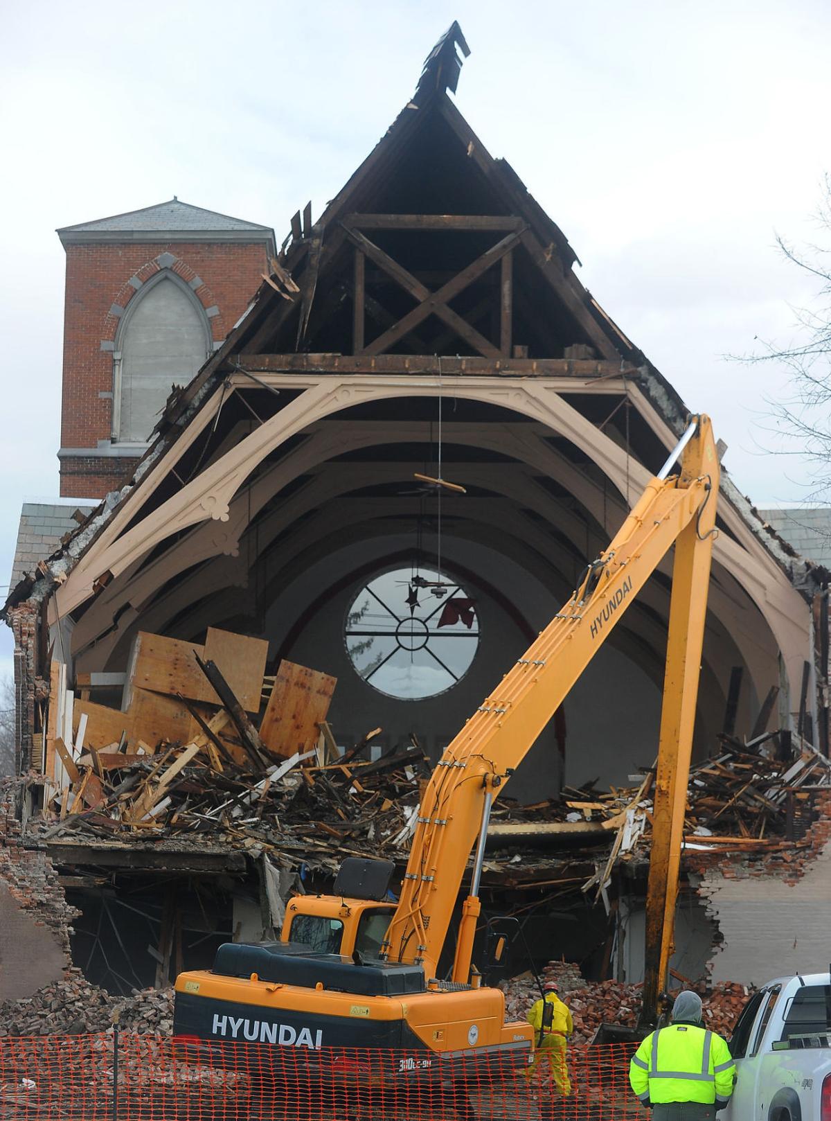 Demolition Begins At Former United Methodist Church In Fort Edward Local
