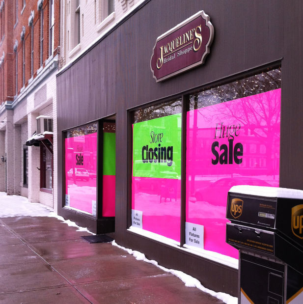 bridal shop closing down sale 2020