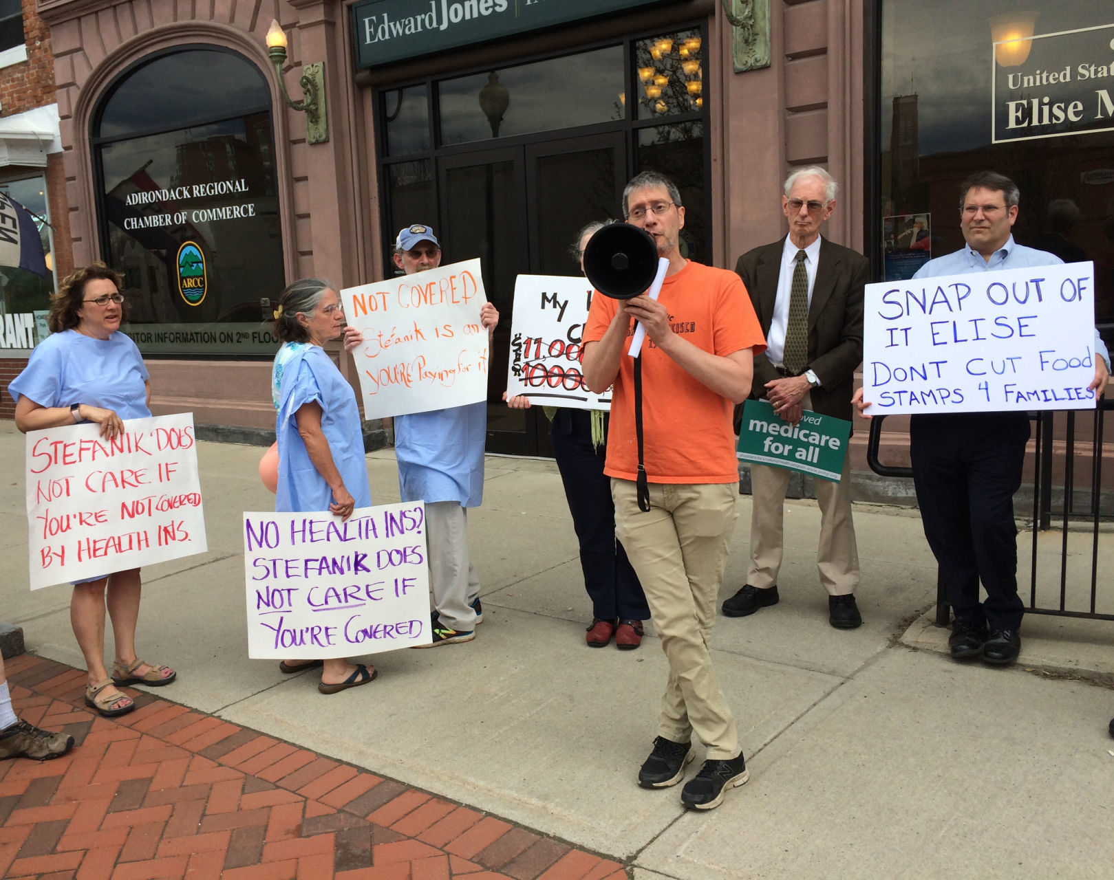 Protest outside Stefanik office targets proposed food stamp cuts