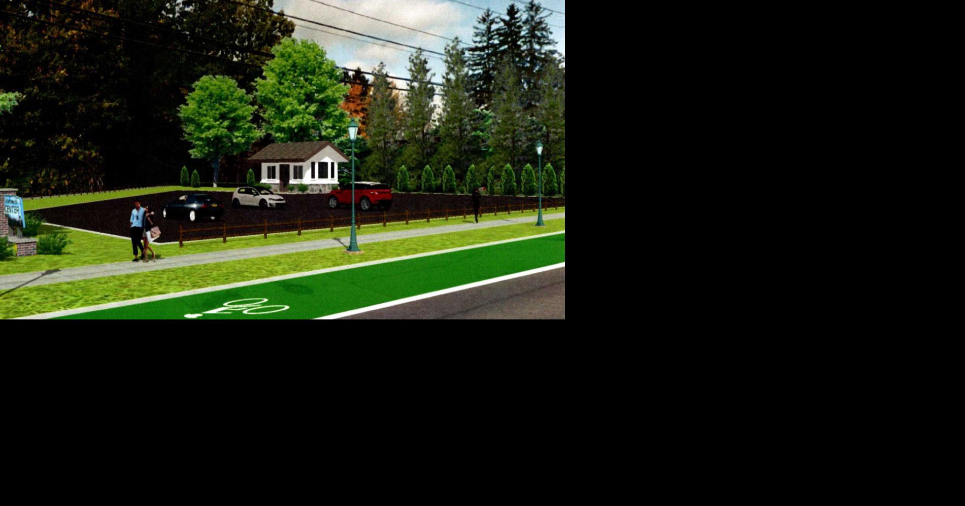 From boardedup eyesore to bike path rest stop