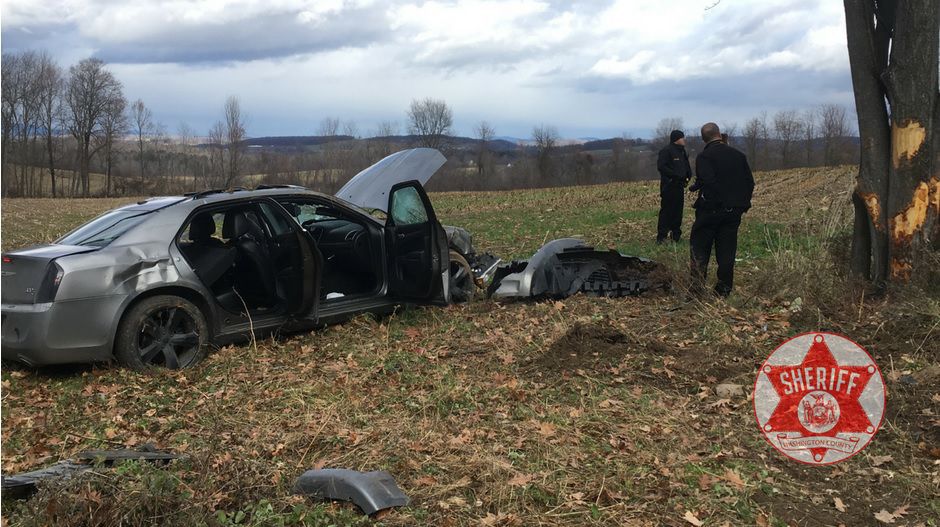 UPDATE Two transported to hospital in Route 40 crash