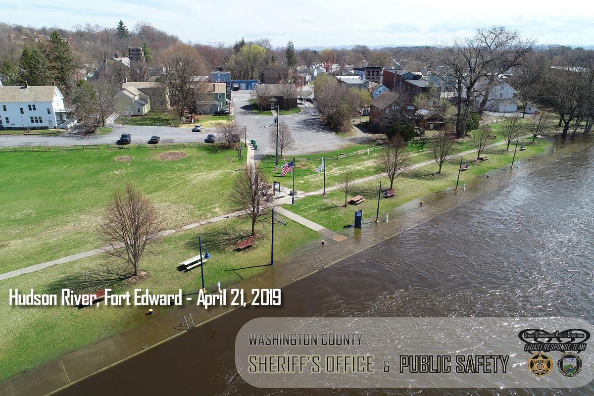 Steady rain causes Hudson River flooding in Fort Edward