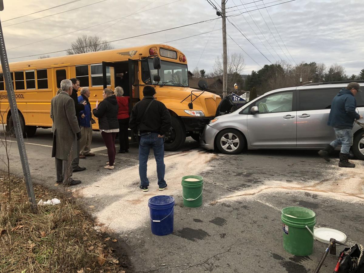 One injured in threevehicle crash involving school bus in Queensbury