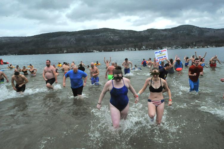 Polar Plunge Exhilarating but painful in Lake