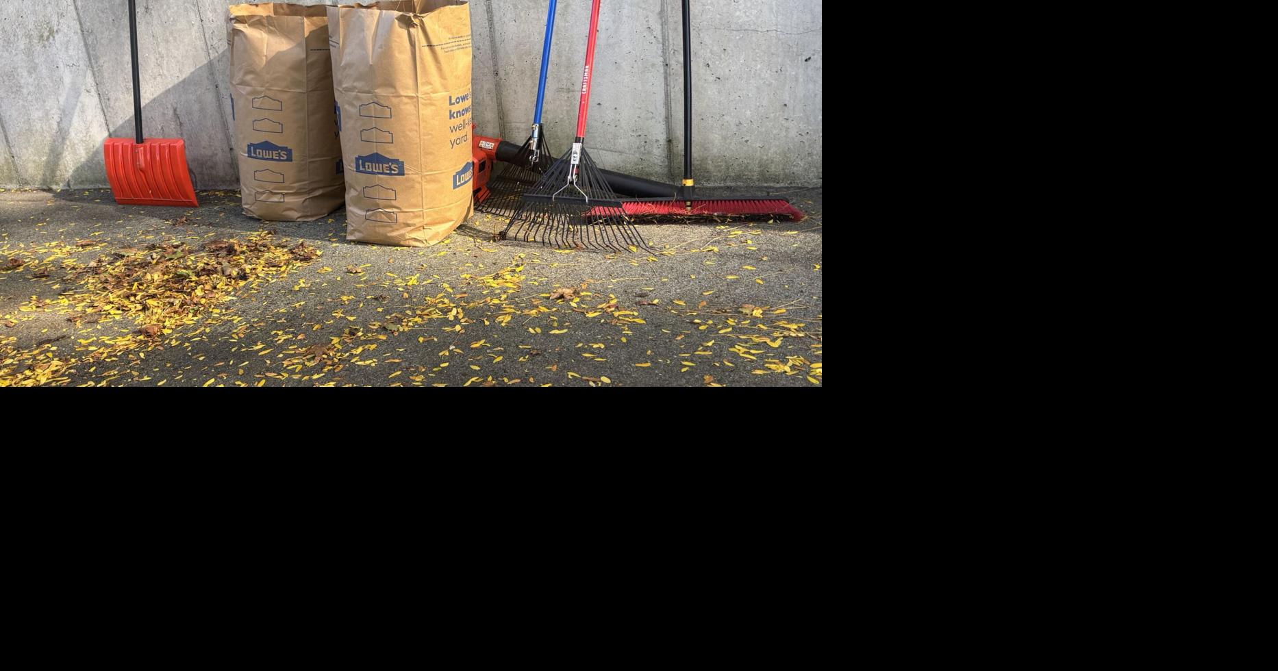 Leaves being raked up in Glens Falls