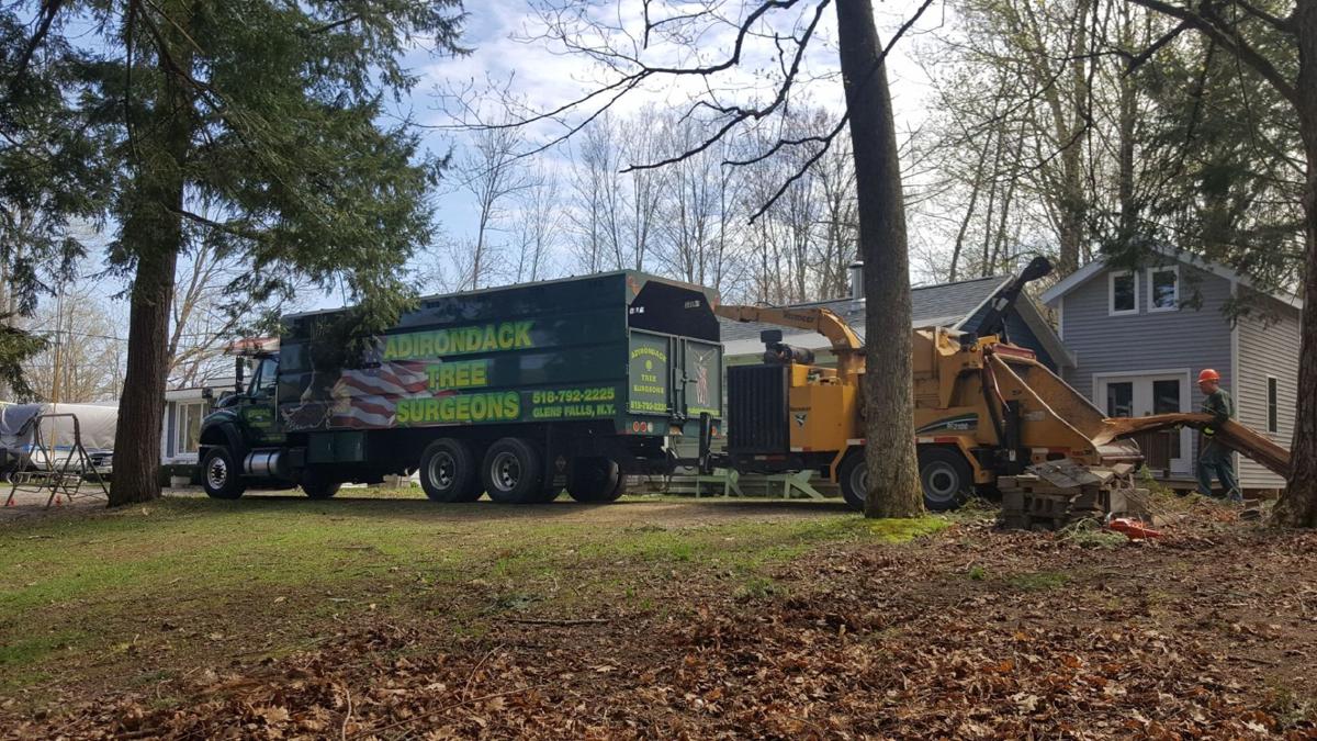 Arborists clear tree from Argyle home to help National Guard member