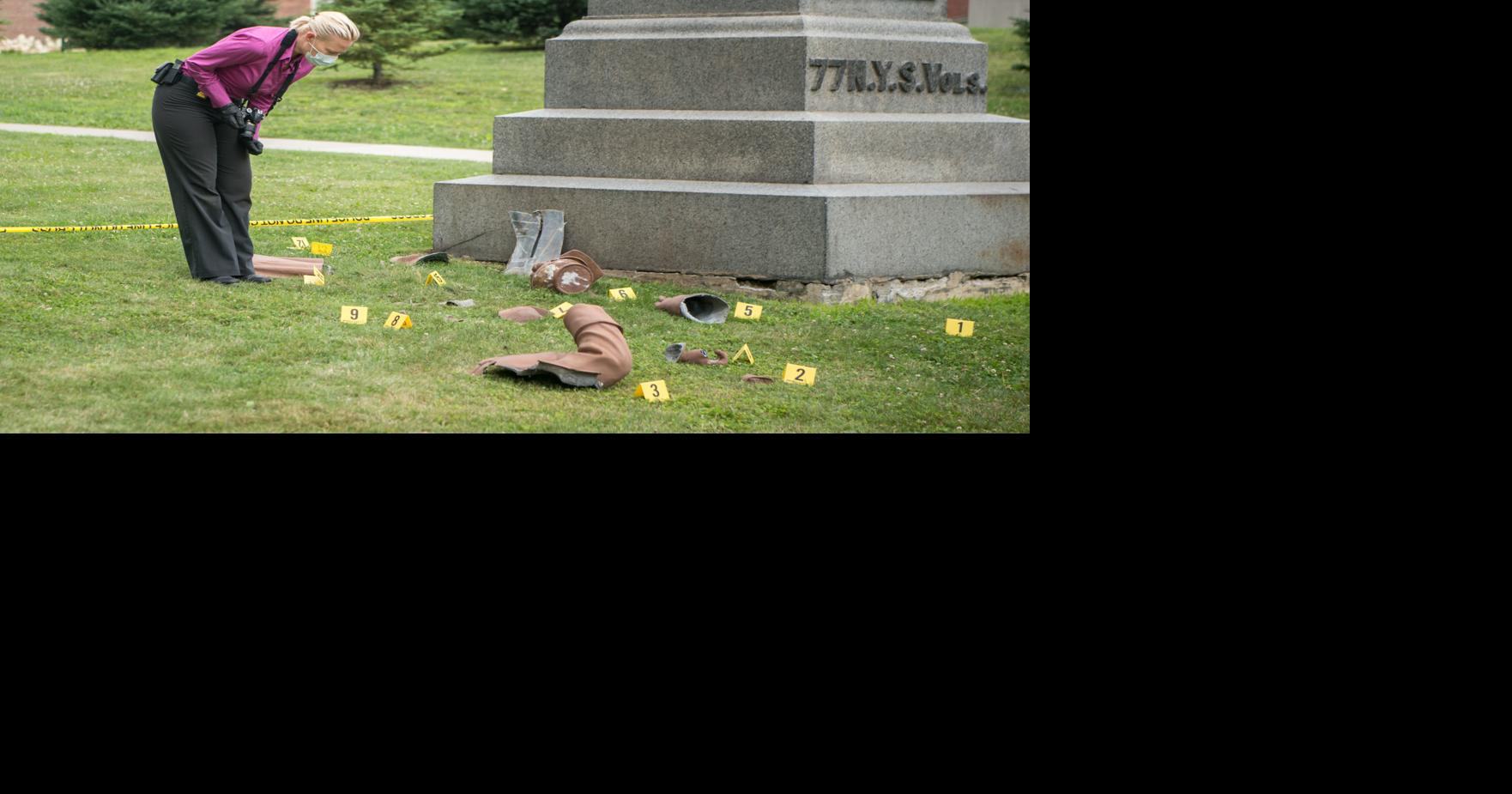 Civil War statue destroyed in Congress Park