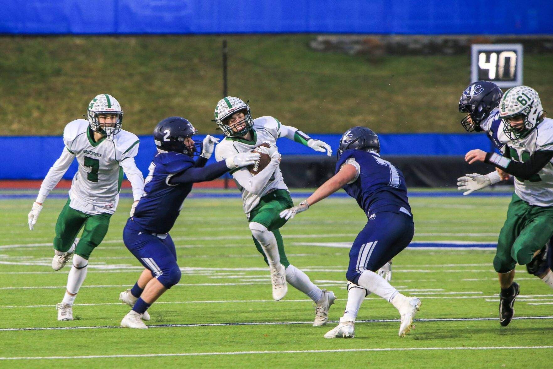 Greenwich's football season ends in OT in state semifinals