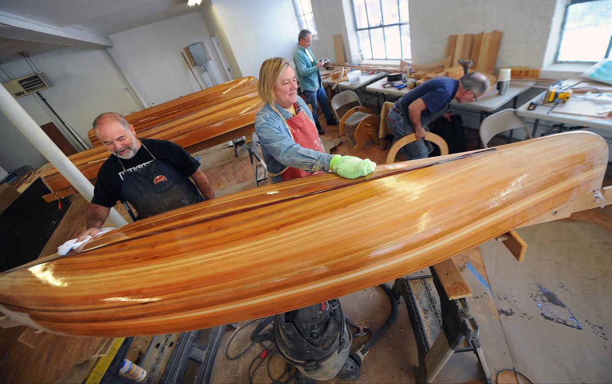 building a wee lassie canoe with the