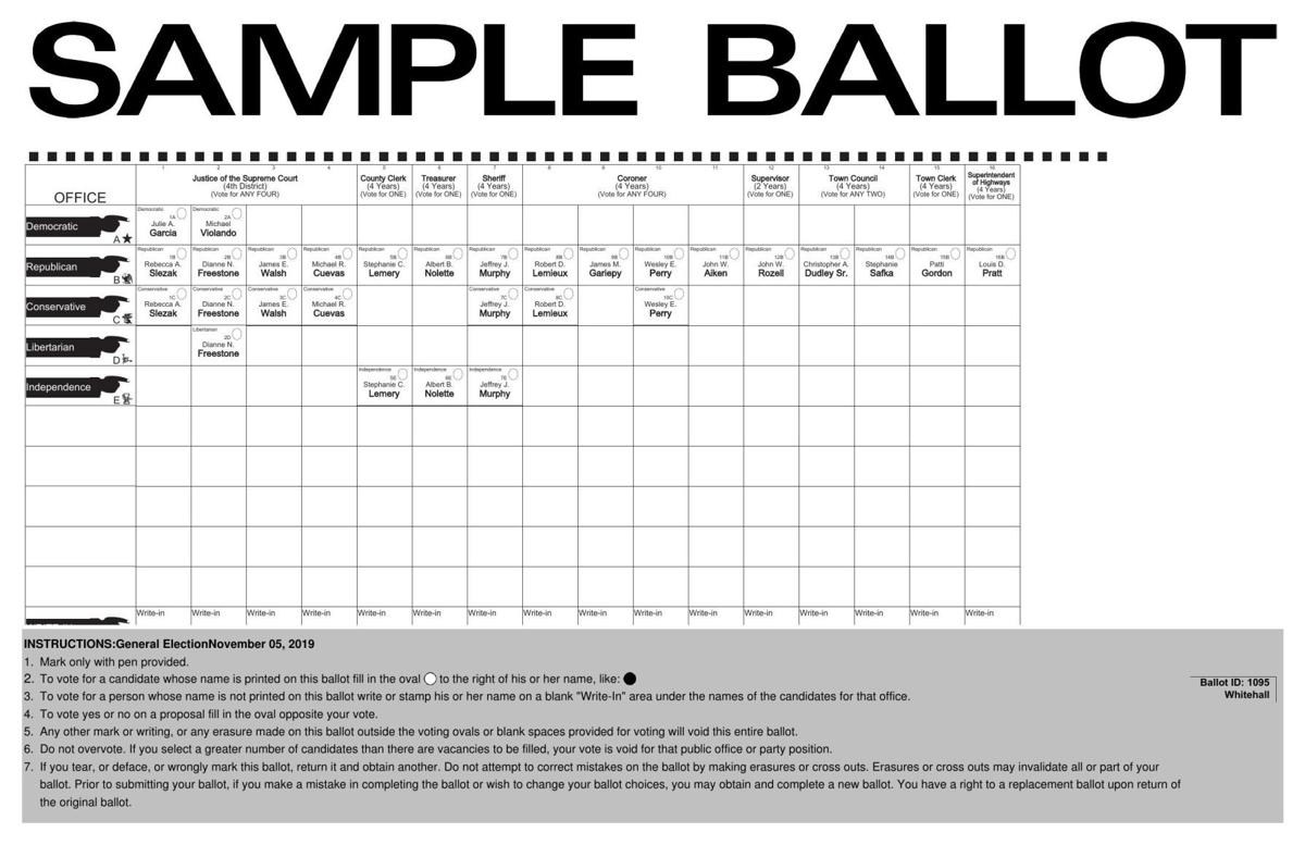 Washington County sample ballots