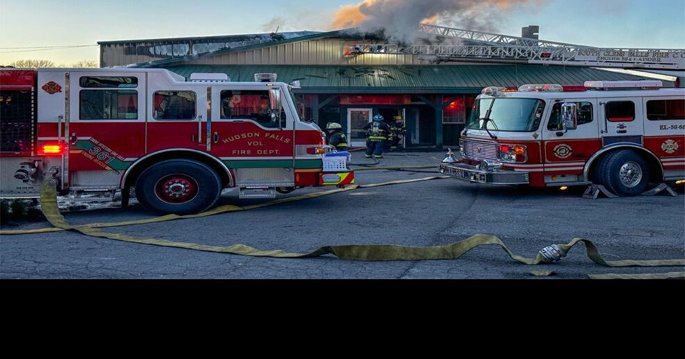 Hudson Falls Dimensional Mills Inc.building catches fire