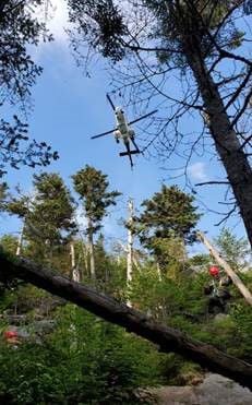 Crane mountain rescue