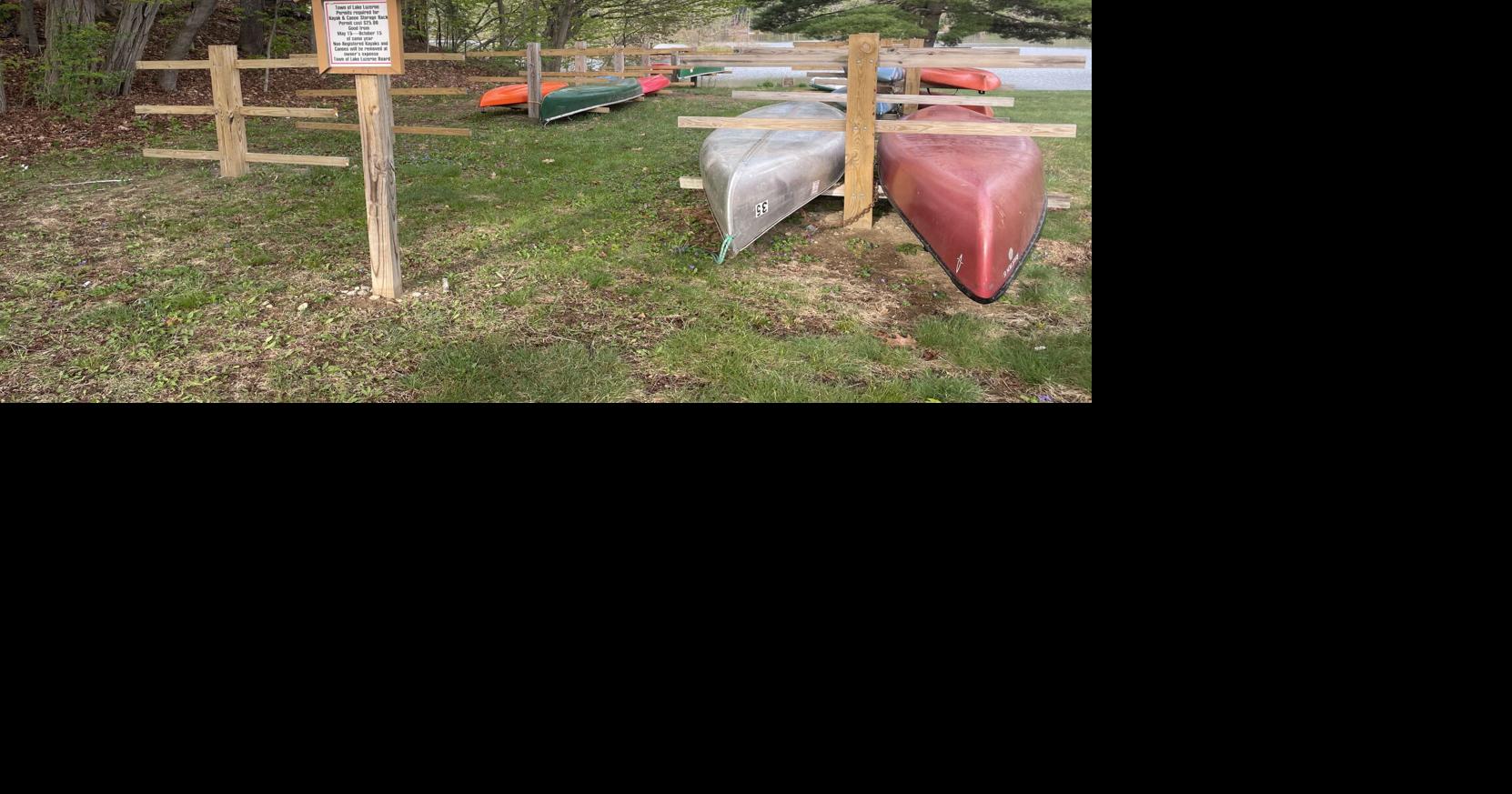 Lake Luzerne board 'racked' for boat rack rental solution