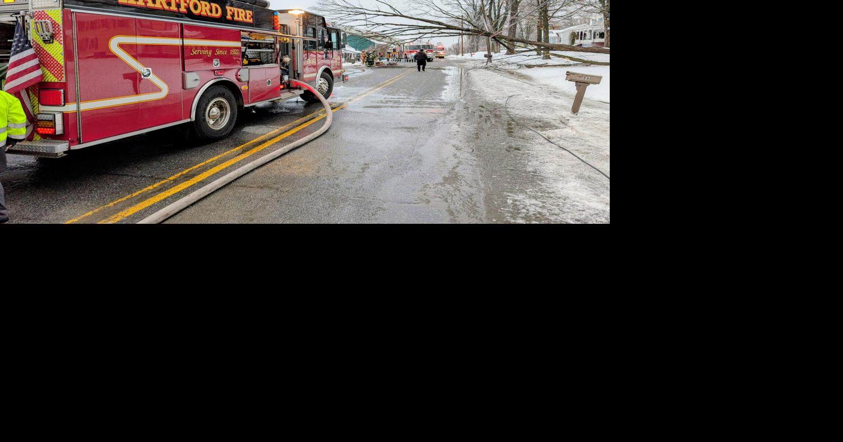 Hartford fire extinguished amid ice storm