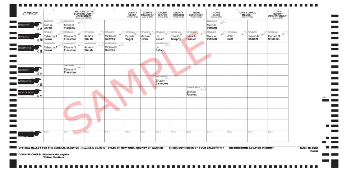 Warren County sample ballots