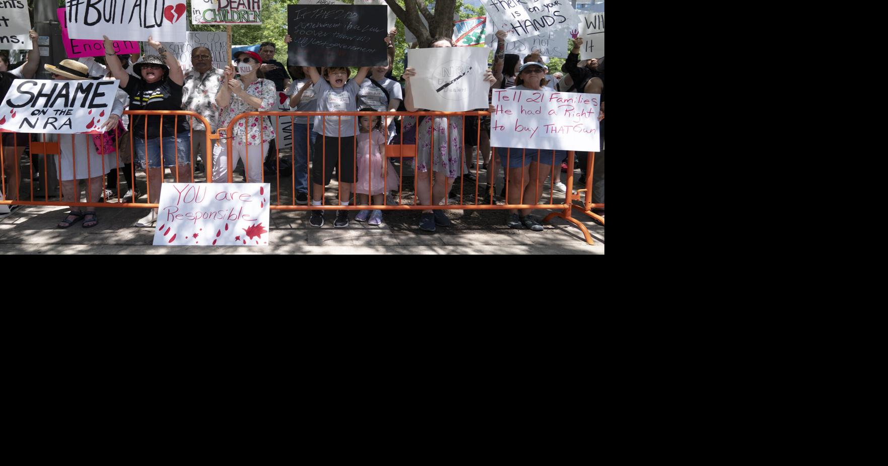 Photos: Scenes from protests outside the NRA convention in Houston