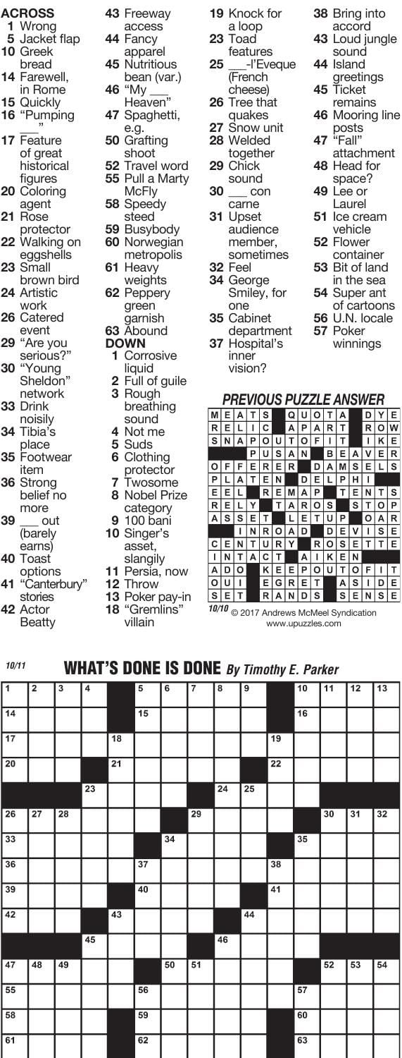Universal Crossword puzzle corrected Local