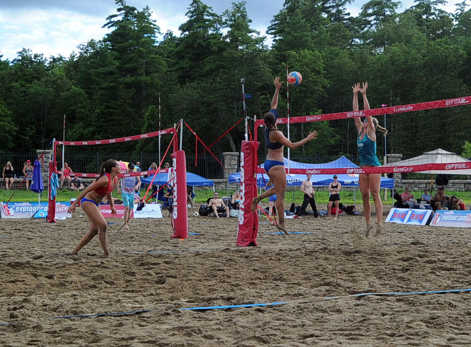 win Lake EVP Tour beach volleyball event Sports