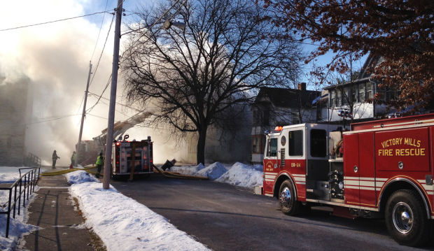 Firefighters on scene of blaze at Schuylerville home