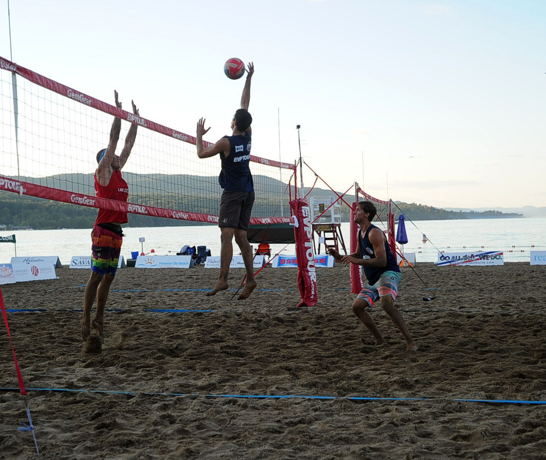 win Lake EVP Tour beach volleyball event Sports