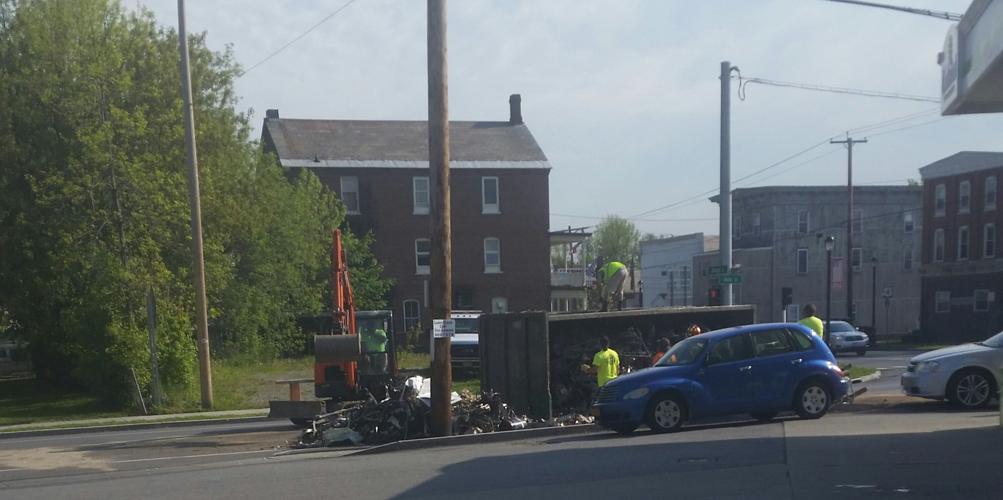 Dump truck rollover fouls Fort Ann traffic