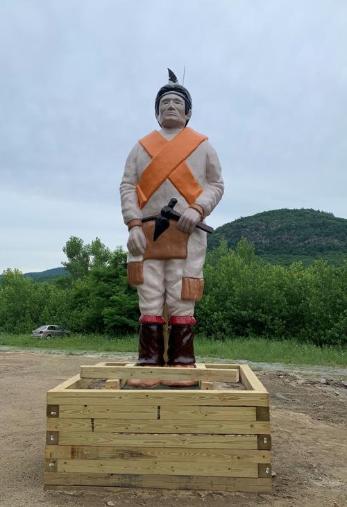 New Indian statue in Lake George