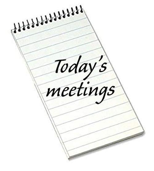 Today's meetings image