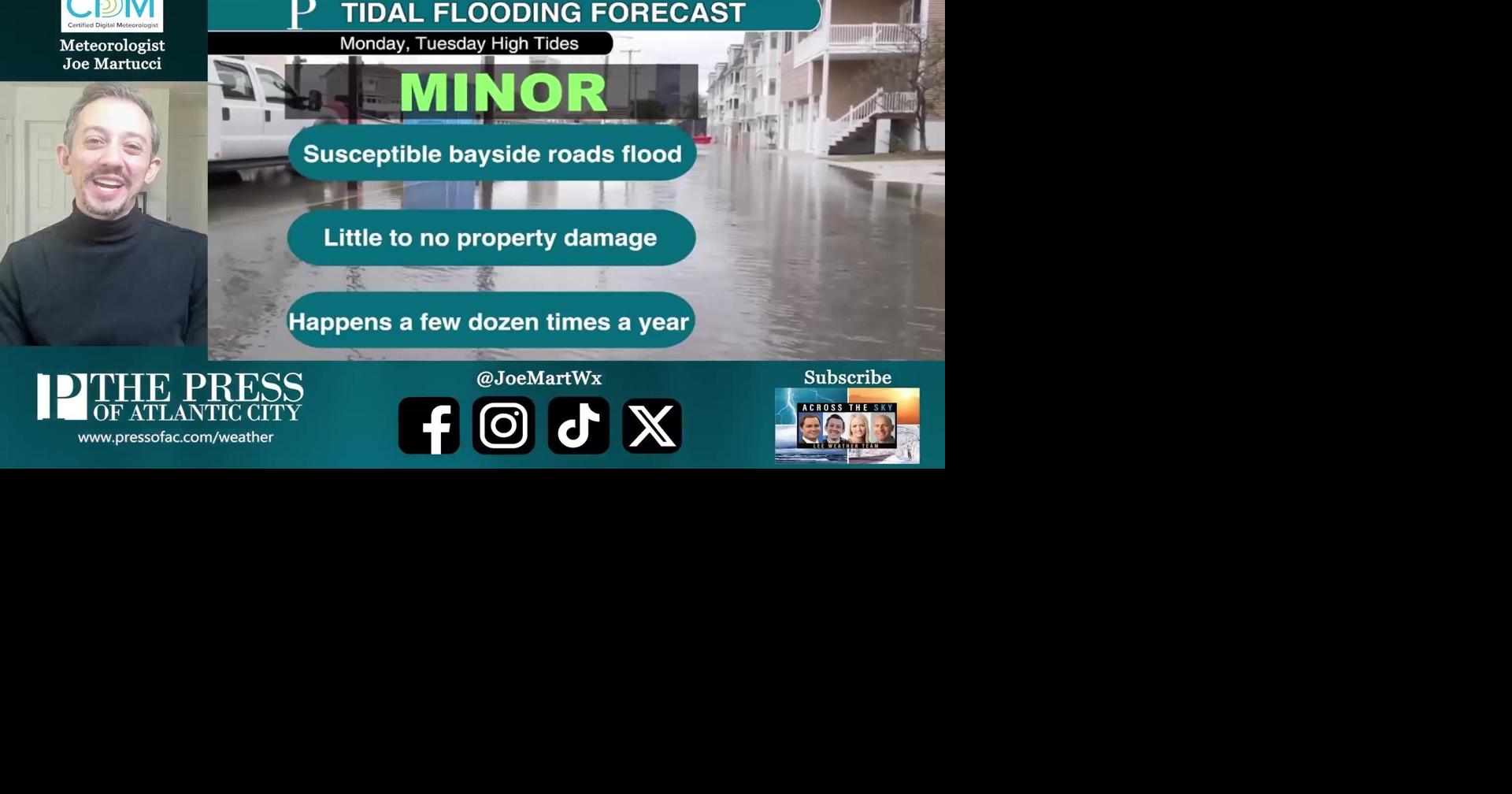 Coastal flood warnings in effect for the Jersey Shore Monday
