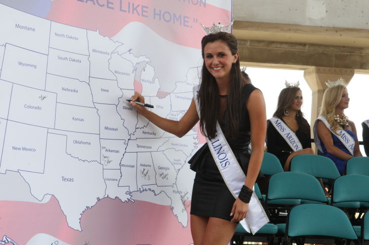 MISS AMERICA ARRIVES