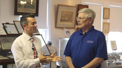 Meteorologist Joe Martucci and Mark Maxwell in Egg Harbor City
