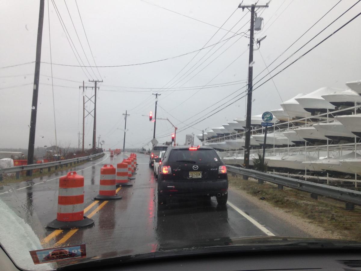 Temporary traffic light installed at bridge on Somers PointMays