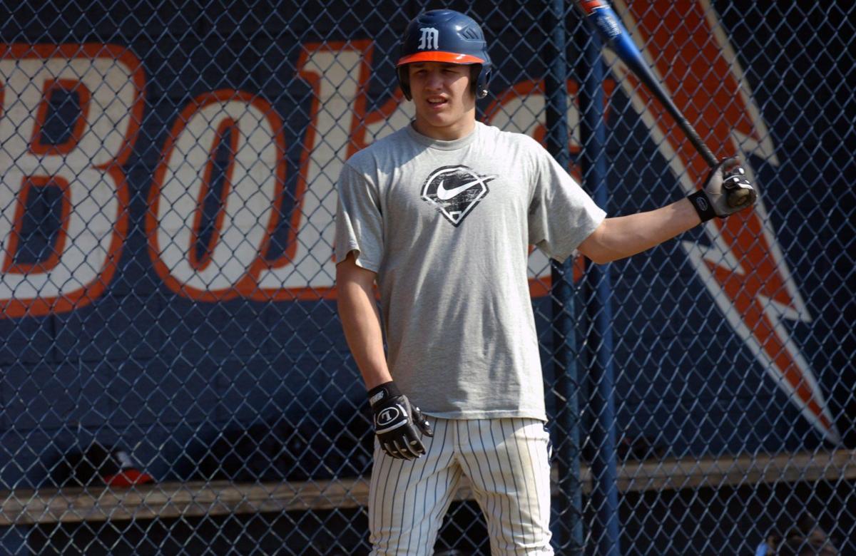 Mike Trout 1 Millville Senior High School Thunderbolts Orange