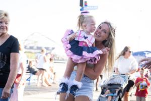 Ireland Rose in her best dressed costume at the Wildwood Baby Parade on the Wildwood Boardwalk