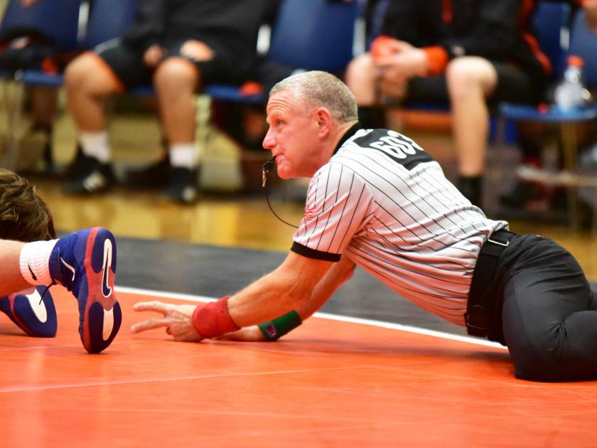 Former EHT wrestling coach now on the other side of the mat as referee