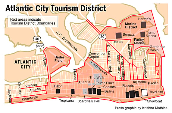 atlantic city map casinos