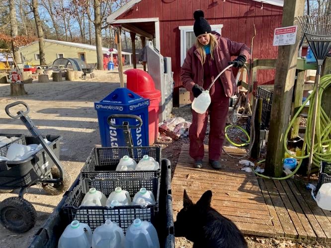 Volunteers keep Funny Farm animals warm, fed