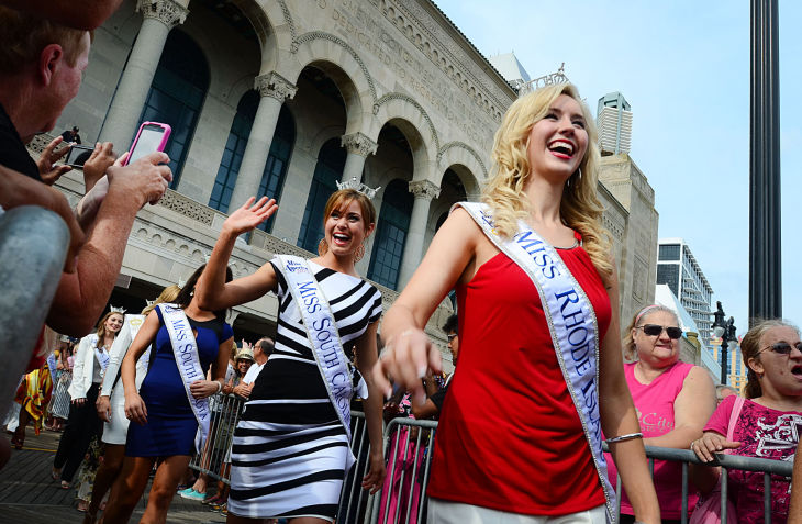 MISS AMERICA ARRIVES