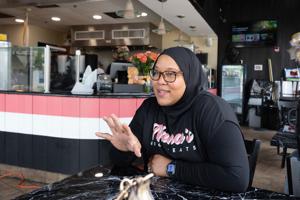 Samantha Prescott, owner of Nana's Good Eats restaurant on Michigan Avenue in Atlantic City, discusses her restaurant and halal food options in the city