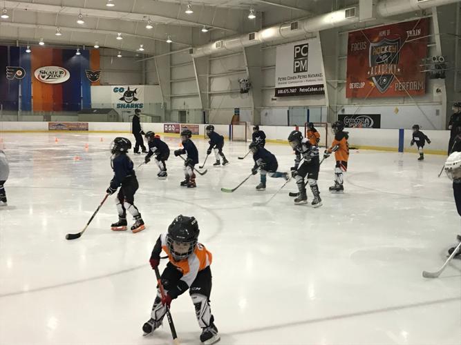 Youngsters learn to play hockey at Flyers Skate Zone in Atlantic City