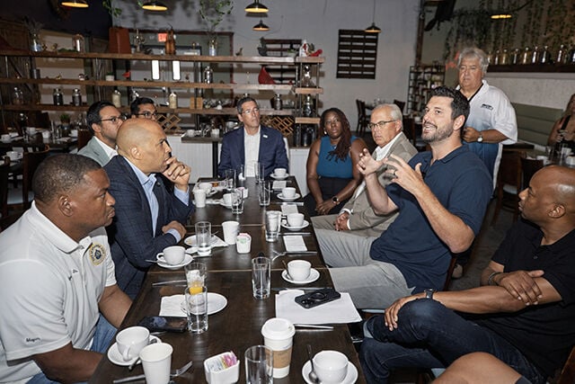 Senator Booker Tours Atlantic City’s Orange Loop